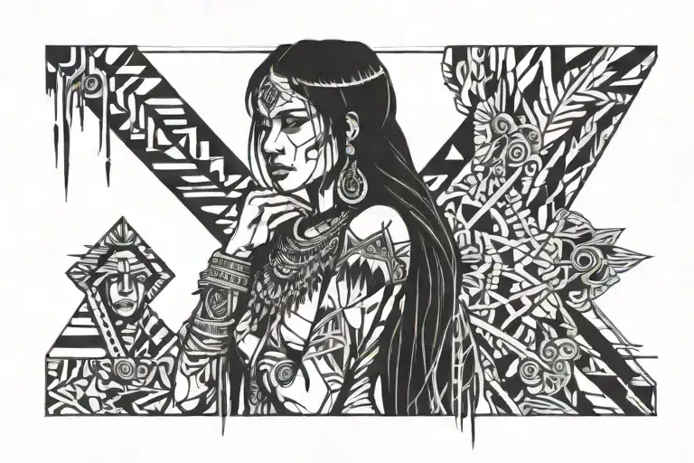 Blood Crying Indian Girl