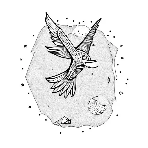 Astronaut With Bird Representing Perseverance