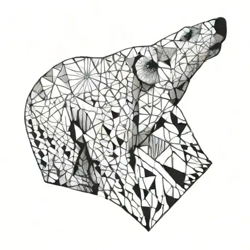 Polar Bear Touching Nose To Ermine