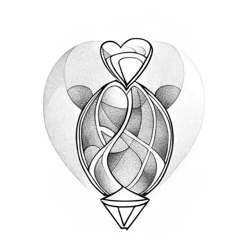 Hourglass With Heart Inside