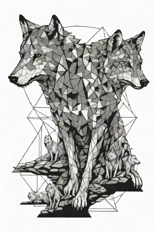 Wolf Sitting On A Mountain Of Skulls