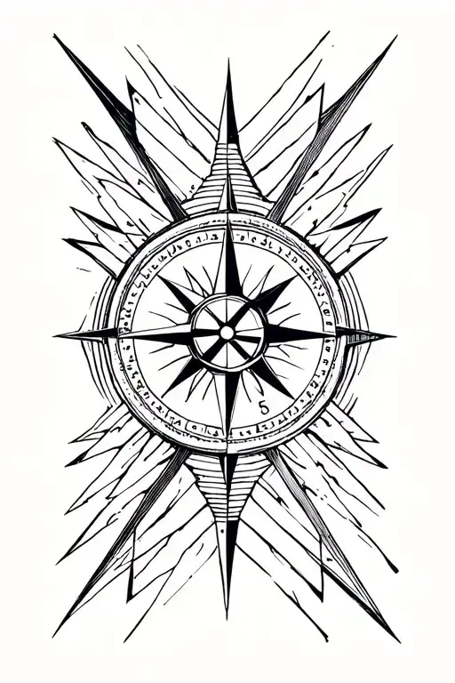 Compass Arm Band With Geometric