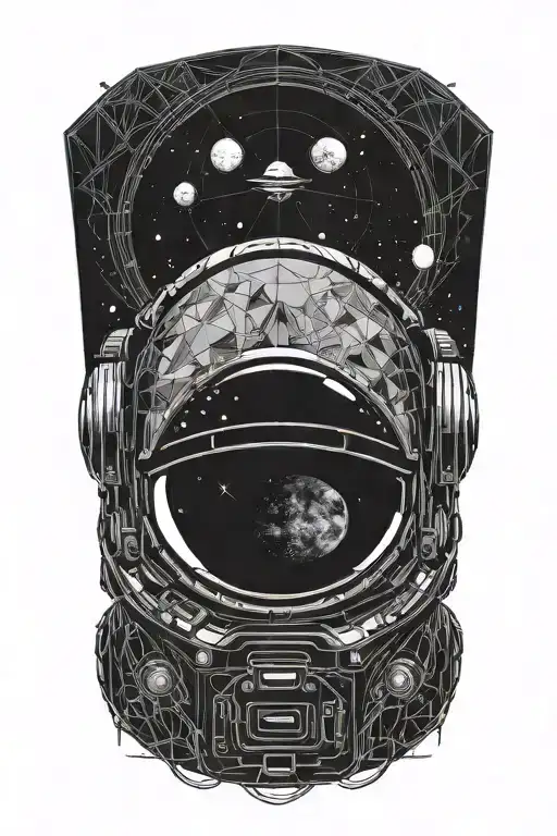 Mix Of Astronout Helmet And Dark Side Of The Moon Album Cover