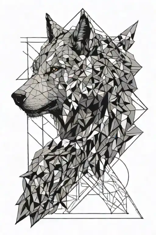 Technology Fantasy With Wolf Head