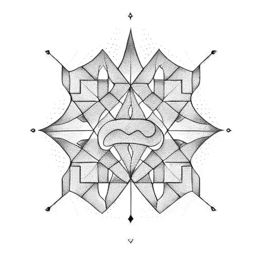 A Dotwork Tattoo Of A Coding Language Snippet Forming The Shape Of A Tree