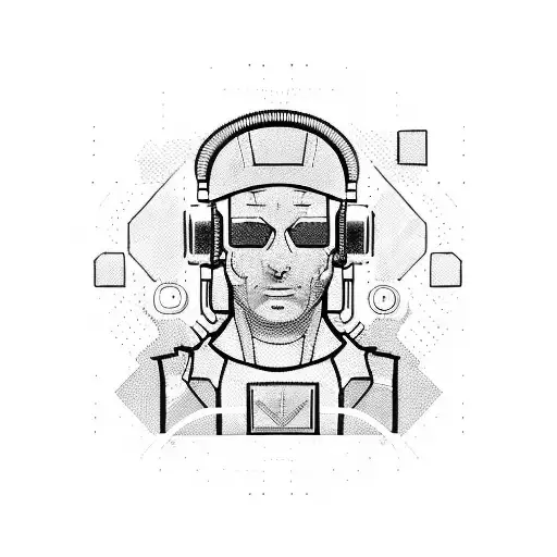 Cyberpunk Worker With Helmet