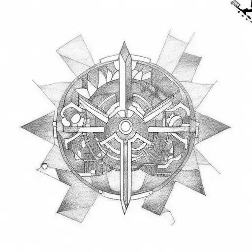 An Anime-inspired Tattoo Of Robot World Tree