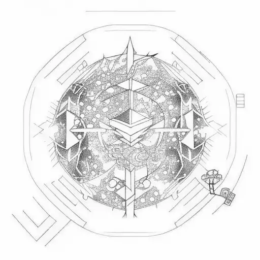 An Anime-inspired Tattoo Of Robotic World Tree