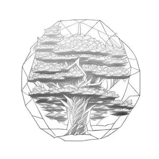 A Manga-inspired Tattoo Of Robotic World Tree