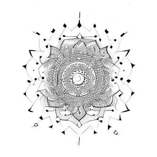 Tribal Tatto With Indian Influence