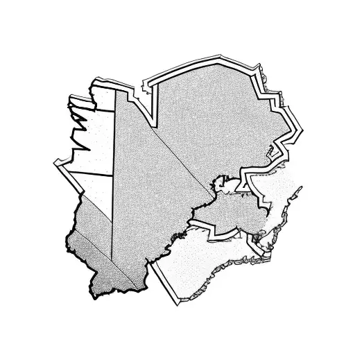Ohio And Texas Outlines Overlapped
