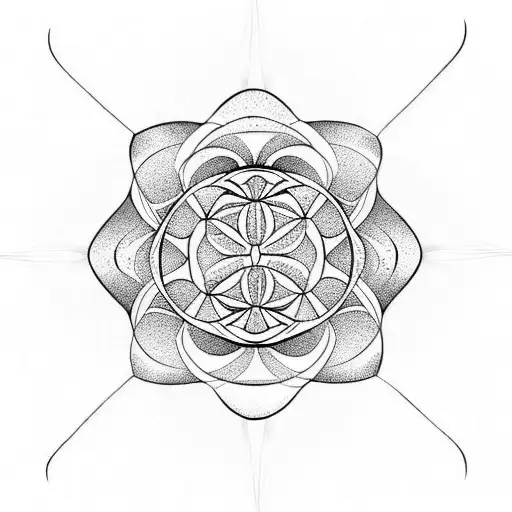 Turtle Flower Of Life Pattern On It's Shell