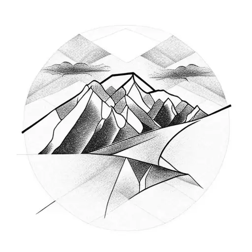 Almaty Mountains And The Wind Rose And Swallow