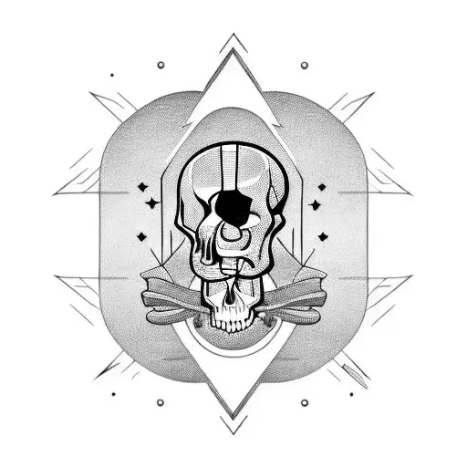 Electric Guitar With A Skull