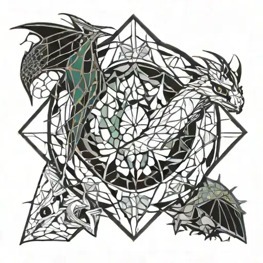 How To Train Your Dragon Tattoo Stained Glass Filled