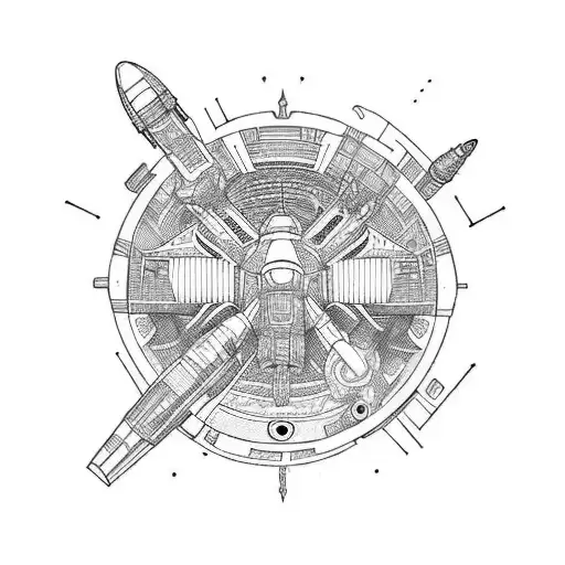 Advanced Battle Spaceship For Intergalactic Travel