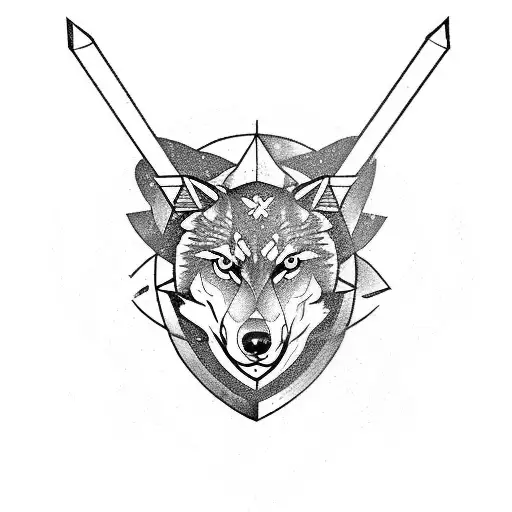 Shield With A Wolf And A Axe