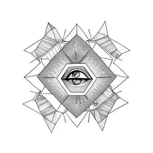 Simple Diamond With An Eye In The Middle