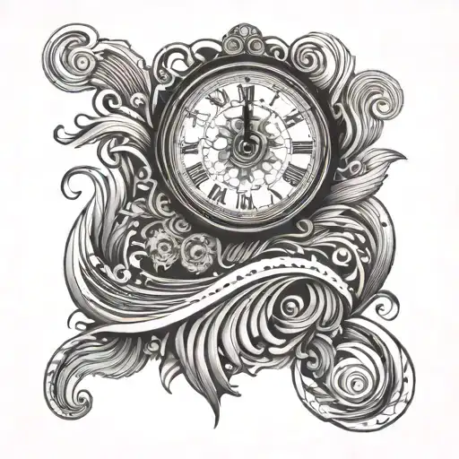 Clock With Wave