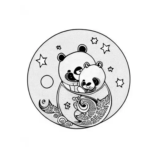 Moon With Panda