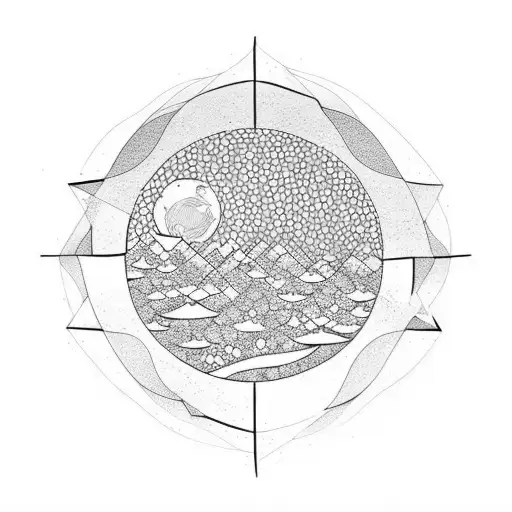 Landscape With Moon And Calendulas