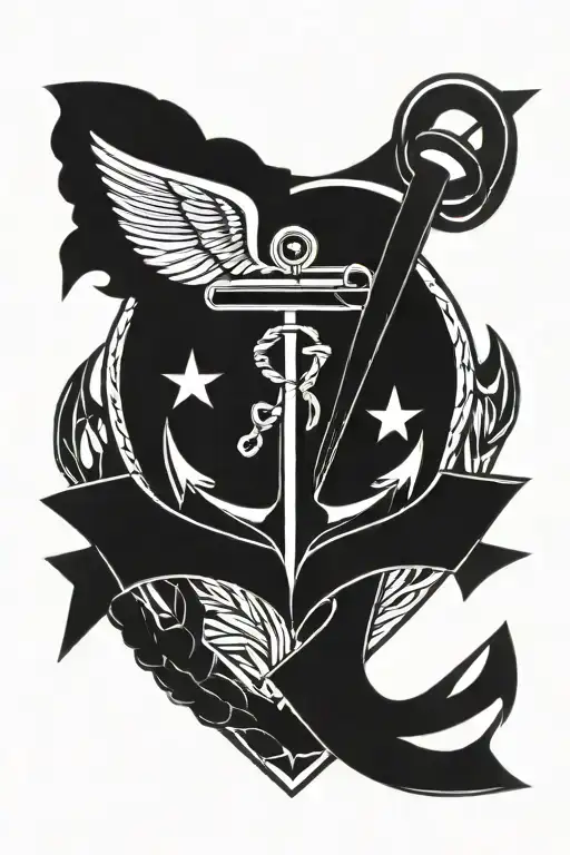 Heart And Anchor With The Word Sisterheart