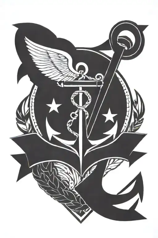 Heart And Anchor With The Word Sisterheart