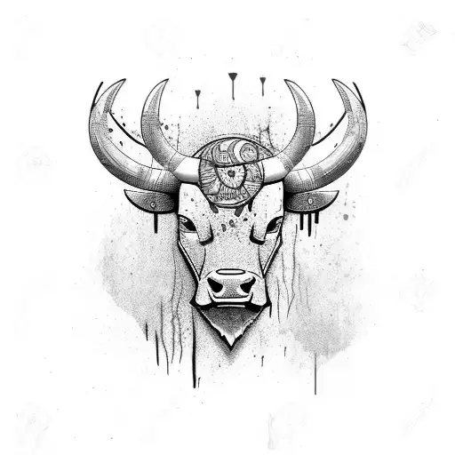 Strong Bull Dripping Blood