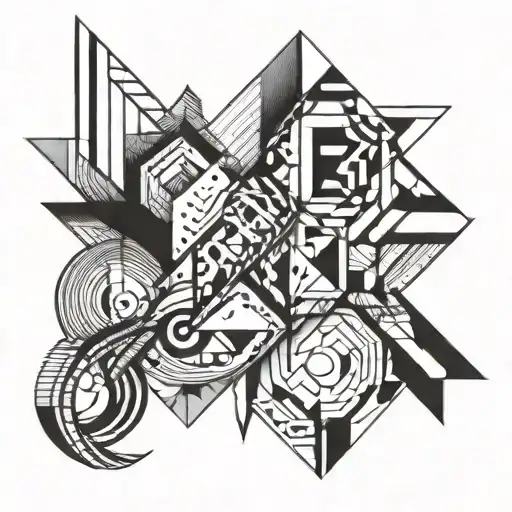 Simple Abstract Sister Tattoo Design