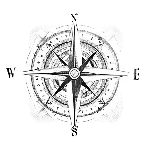 Compass With Written Dkab