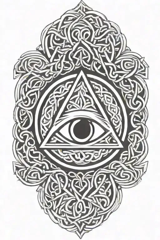 Celtic Knot Evil Eye Symbol Integrated
