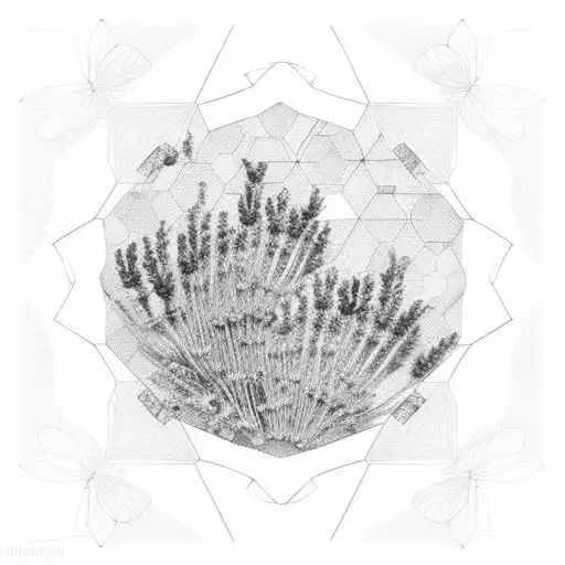 Honey Bee And Lavender