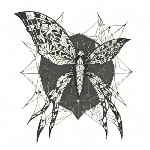 Spider With Its Arms Shaped Like A Butterfly