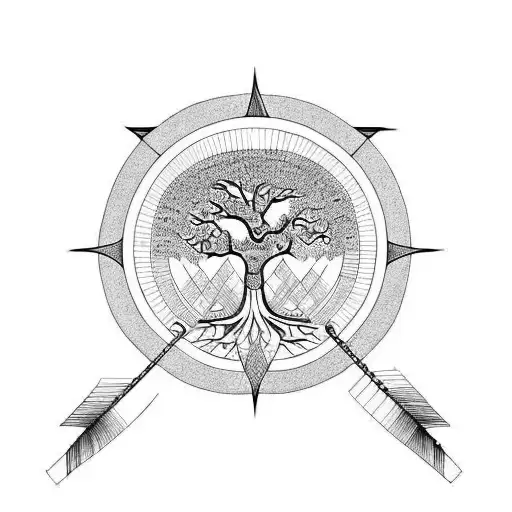 Tree Of Life And A Arrow
