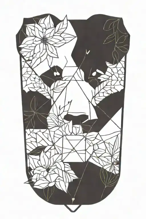 Plant Panda Triangle Fine Line