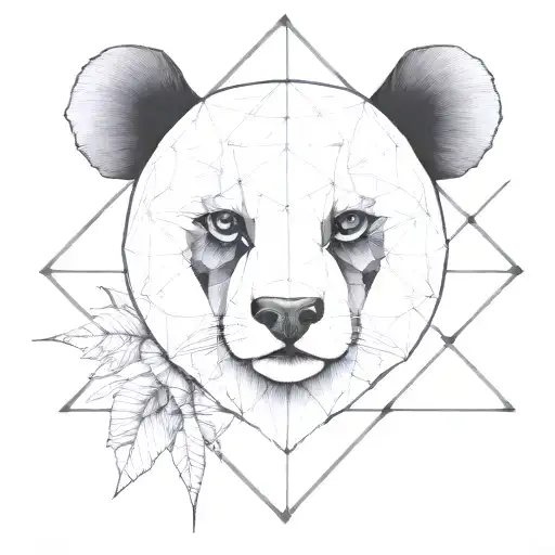 Smaller Ears - All Black - Triangle Details Inside The Head