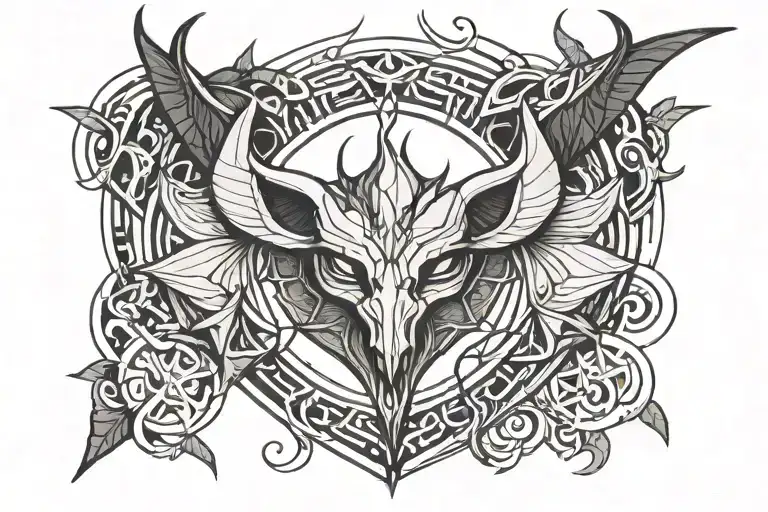 Succubus Heart Symbol Tattoo Design