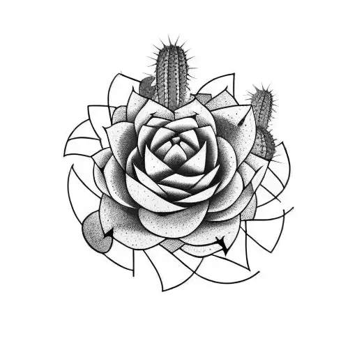 A Cactus With A Spade-shaped Shadow