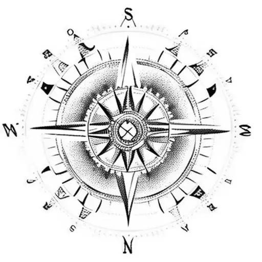 A Cactus-shaped Compass With The Needle Pointing Towards Adventure