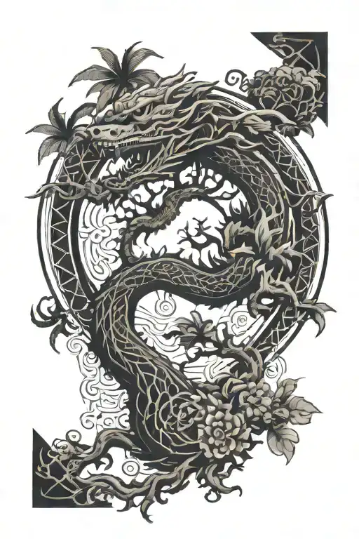 Japanese Dragon Tree Of Life