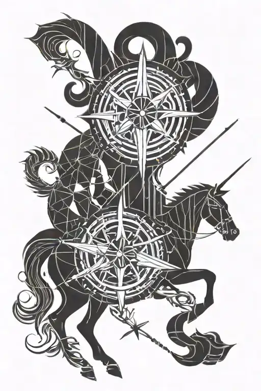 Sagittarius And Aquarius Symbols Combined