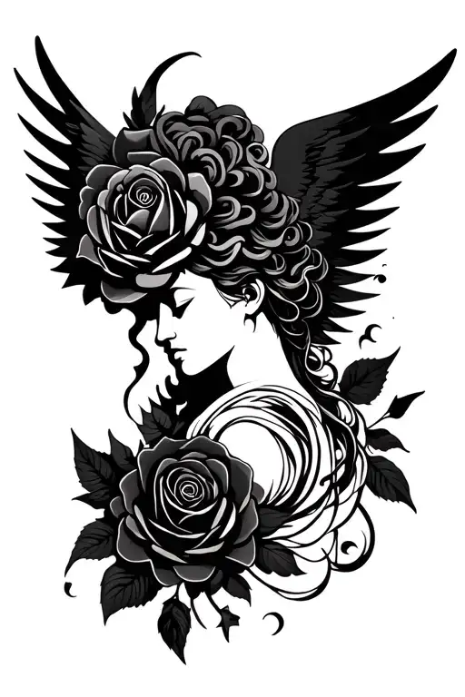 Rose Medusa Angel Wing