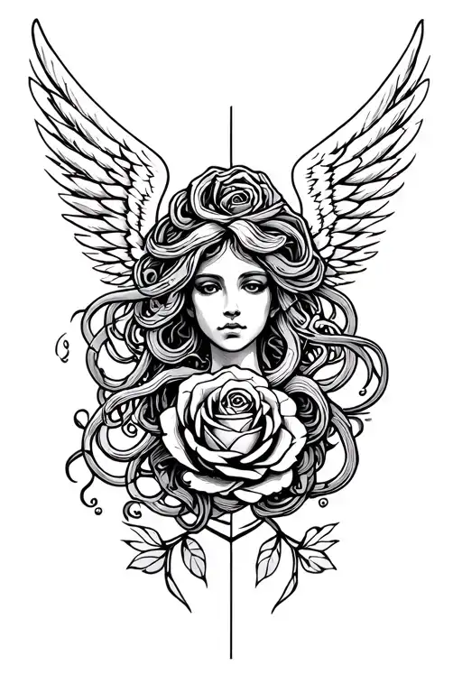 Rose Medusa Angel Wing Attached