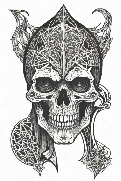 Vampire Skull In Hood