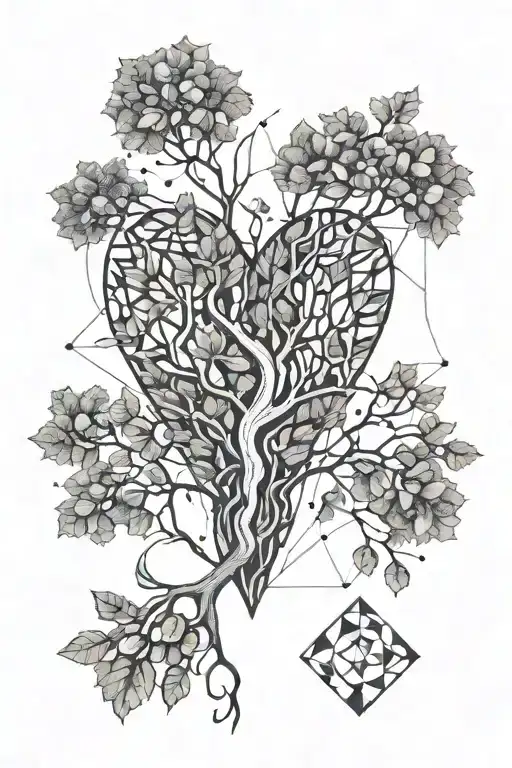 A Tree Growing Out Of A Heart