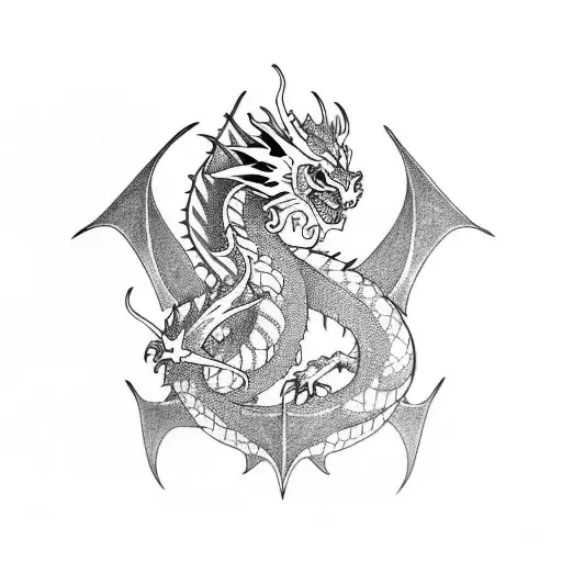 Full Dragon With Long Tail