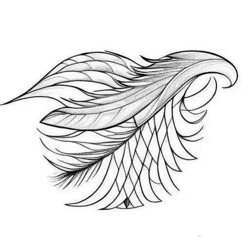 Black Feather On Back Of Hand