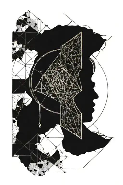 Gemini Symbol With Sacred Geometry Background