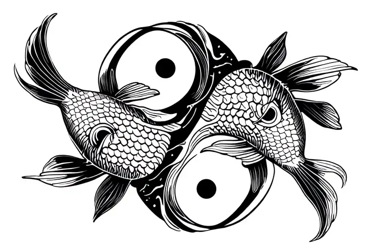 Koi Fish Yin Yang