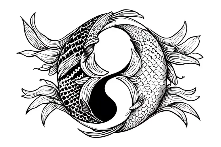 Koi Fish Yin Yang